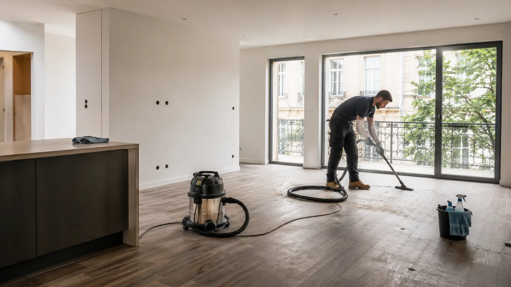 Appartement rénové nettoyé après chantier